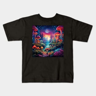 Mushroom Design Kids T-Shirt